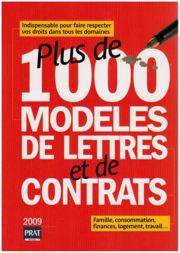 Plus de 1.000 modèles de lettres et de contrats : indispensable pour faire respecter vos droits dans