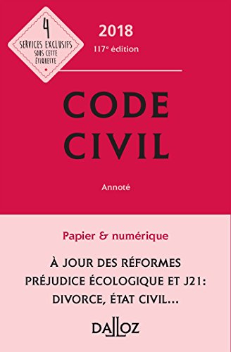 Code civil 2018, annoté