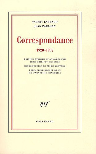 Correspondance, 1920-1957