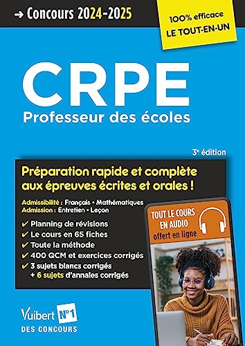 CRPE, professeur des écoles : préparation rapide et complète aux épreuves écrites et orales ! : conc