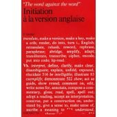 the word against the word : initiation à la version anglaise