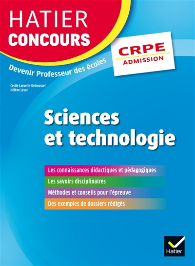 Sciences expérimentales et technologie : CRPE : épreuve orale d'admission