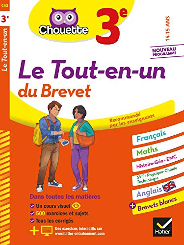 Le tout-en-un du brevet, 3e, 14-15 ans : français, maths, histoire géo, EMC, SVT, physique chimie, t