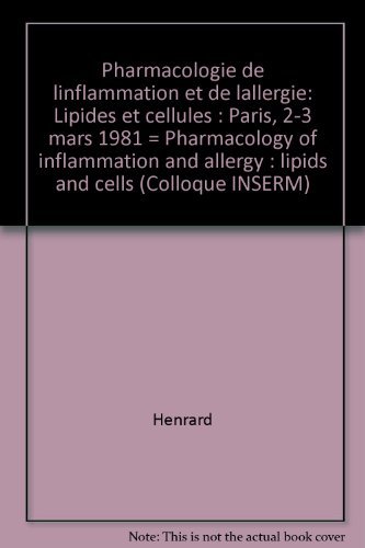 Pharmacologie de l'inflammation et de l'allergie