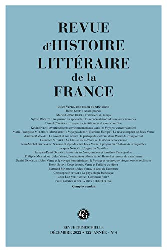 Revue d'Histoire littéraire de la France (4 - 2022, 122e année, n° 4)