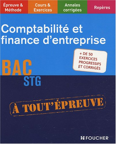 Comptabilité et finance d'entreprise, bac STG