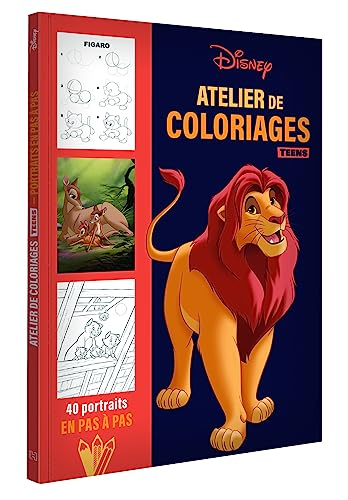 DISNEY : Atelier de coloriages Teens : Portraits en pas à pas