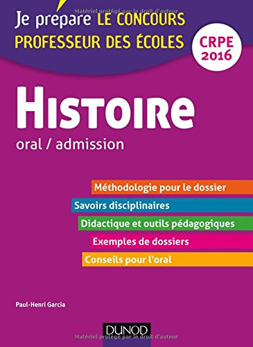 Histoire : oral, admission : CRPE 2016