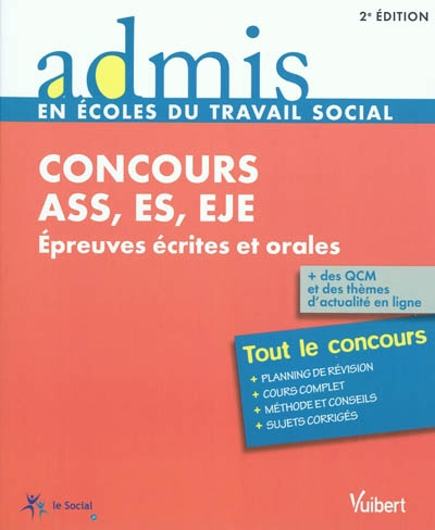 Concours ASS, ES, EJE : épreuves écrites et orales