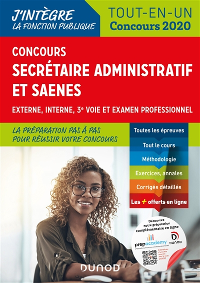 Concours secrétaire administratif et SAENES : externe, interne, 3e voie et examen professionnel : to