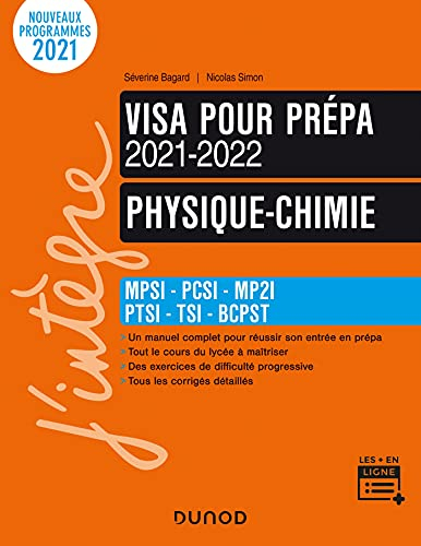 Physique-chimie, visa pour la prépa 2021-2022 : MPSI, PCSI, MP2I, PTSI, TSI, BCPST : nouveaux progra
