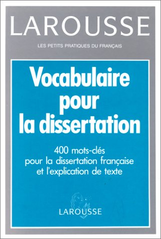 Vocabulaire pour la dissertation