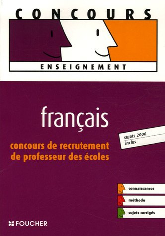 Français, concours de recrutement de professeur des écoles