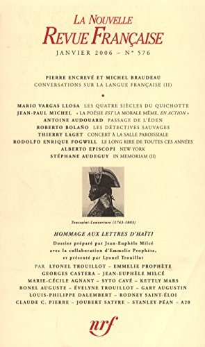 Nouvelle revue française, n° 576. Hommage aux lettres d'Haïti