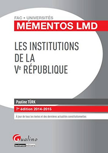 Les institutions de la Ve République : 2014-2015