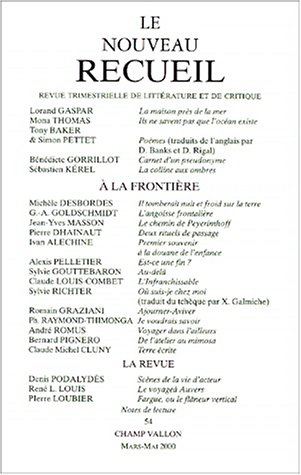 Nouveau recueil (Le), n° 54. La frontière