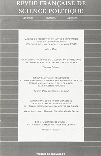 Revue française de science politique, n° 4 (2005)