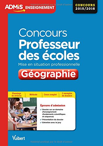 Concours professeur des écoles 2015-2016 : mise en situation professionnelle : géographie