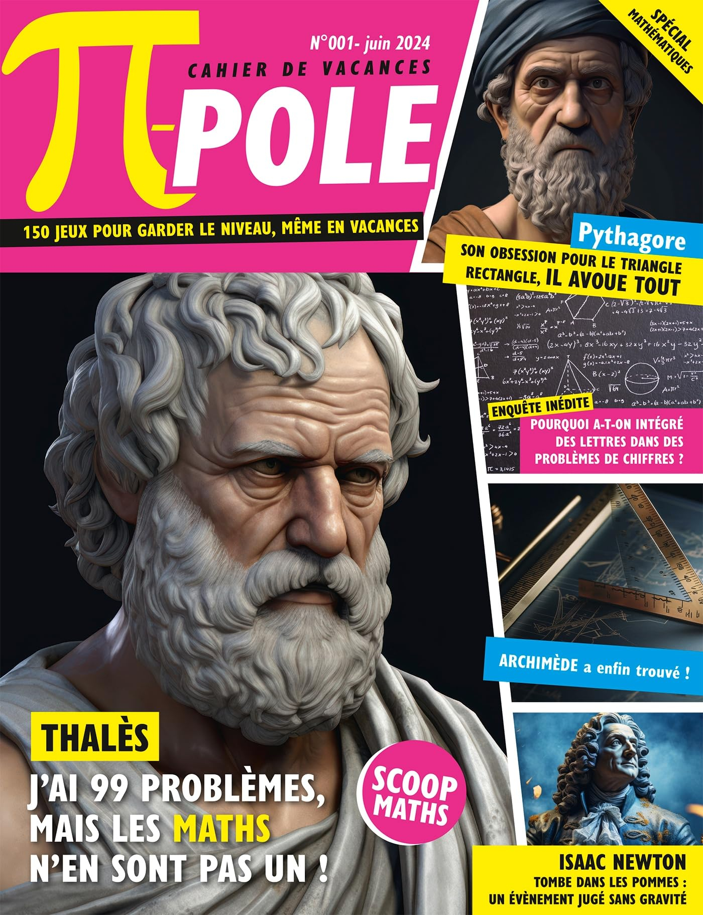 Pi-pole : cahier de vacances : 120 jeux pour garder le niveau, même en vacances. Vol. 1. Spécial mat
