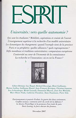 Esprit, n° 340. Universités : vers quelle autonomie ?