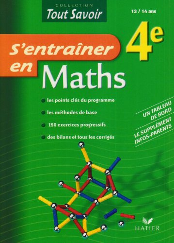 S'entraîner en maths 4e, 13-14 ans