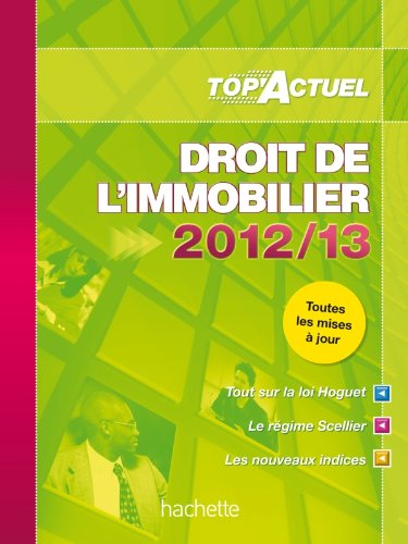Droit de l'immobilier : 2012-13
