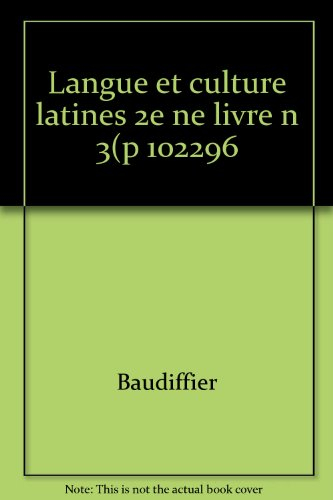 langue et culture latines 2e ne livre n 3(p                                                   102296