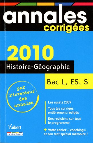 Histoire géographie : bac séries L, ES, S