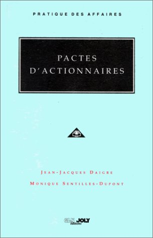 Pactes d'actionnaires