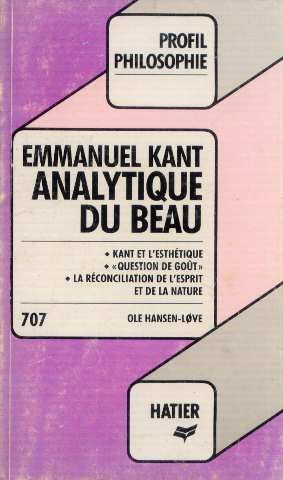 Emmanuel Kant : analytique du beau