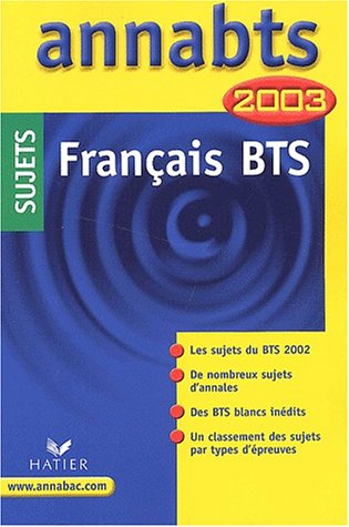 AnnaBTS 2003 Français BTS Sujets ARCOM