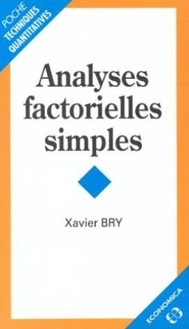 Analyses factorielles simples