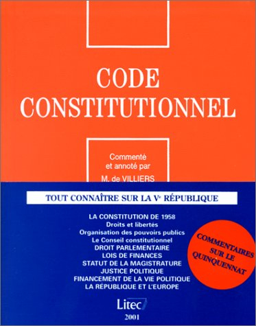 Code constitutionnel 2001 (ancienne édition)