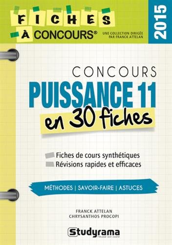 Concours Puissance 11 en 30 fiches