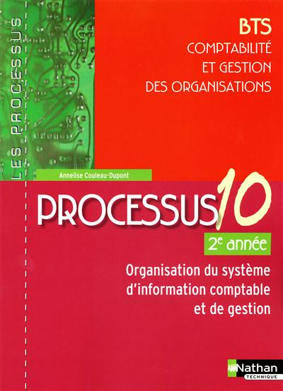 Processus 10, organisation du système d'information comptable et de gestion, BTS CGO comptabilité et