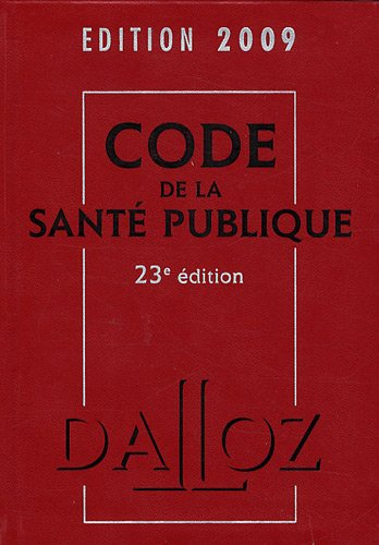Code de la santé publique 2009