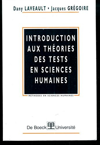 introduction aux théories des tests en sciences humaines
