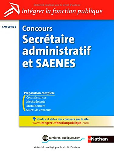 Concours secrétaire administratif et SAENES : catégorie B