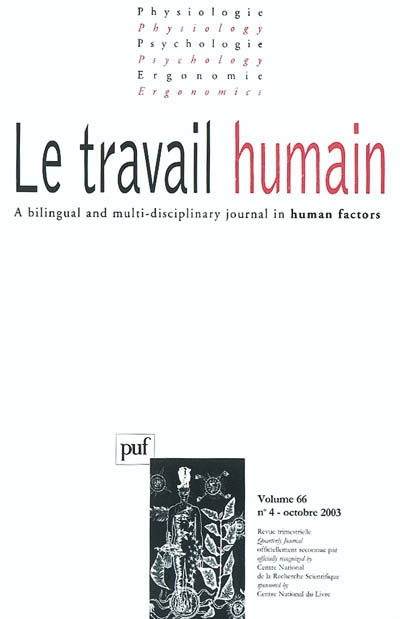 Travail humain (Le), n° 4 (2003)
