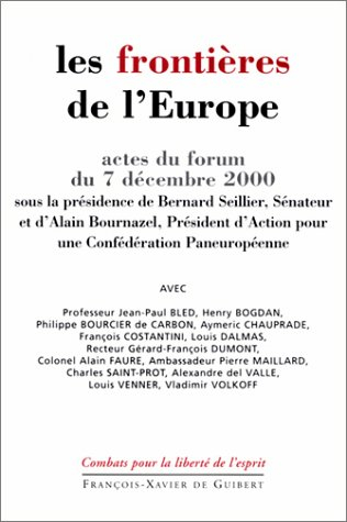 Les frontières de l'Europe : actes du forum tenu le 7 décembre 2000