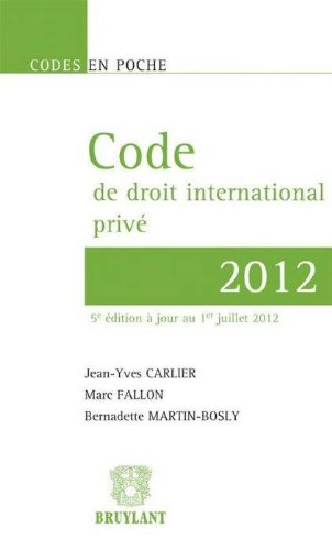Code de droit international privé 2012