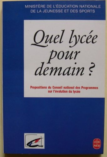 Propositions du Conseil national des programmes sur l'évolution du lycée