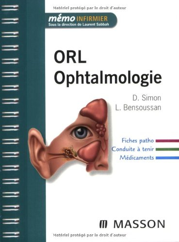 ORL, ophtalmologie : fiches patho, conduite à tenir, médicaments