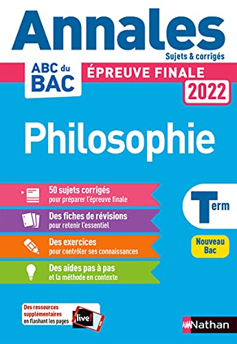 Philosophie terminale : épreuve finale 2022