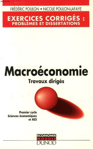 TD Macroeconomie - exercices corriges - problemes et dissertation