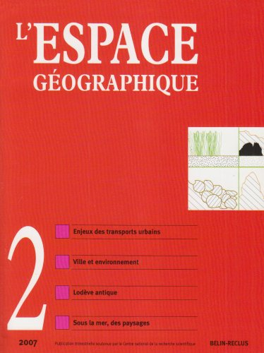 Espace géographique, n° 2 (2007)