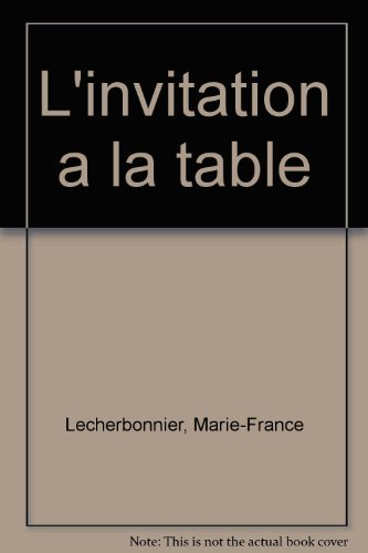 Invitation à la table
