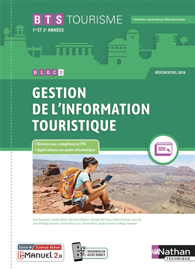 Gestion de l'information touristique BTS tourisme 1re et 2e années, bloc 3 : référentiel 2019