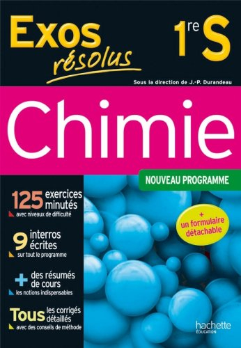 Chimie 1re S : nouveau programme