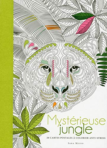 Mystérieuse jungle : 20 cartes postales à colorier anti-stress